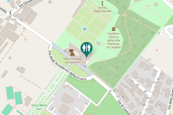 Map showing location of Via di Castello 46 Toilet