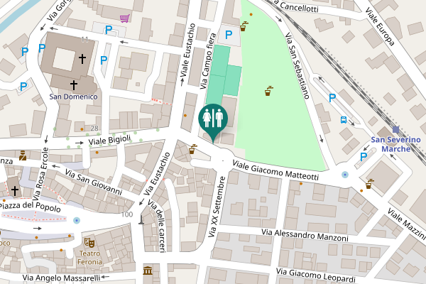 Map showing location of Viale Giacomo Matteotti Toilet