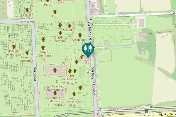 Map showing location of Via Magna Graecia 917/919 Toilet