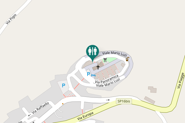 Map showing location of Belvedere Churchill Toilet
