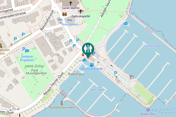 Map showing location of Hafenstrasse 1 Toilet