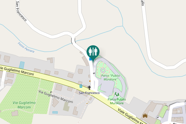 Map showing location of Via San Francesco Toilet