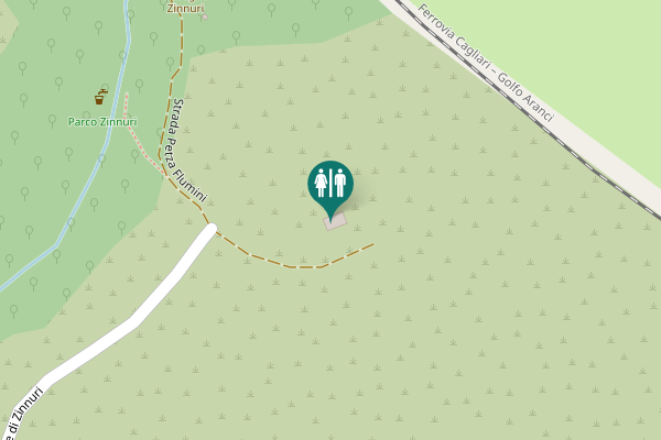 Map showing location of Strada Petza Flumini Toilet