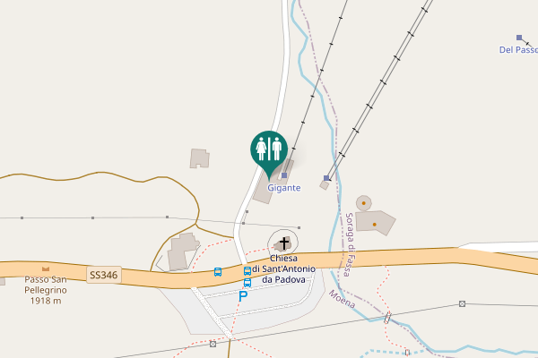 Map showing location of SS346 Toilet