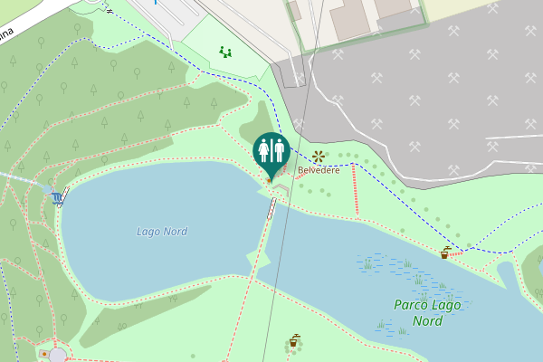 Map showing location of Via Valassina Toilet