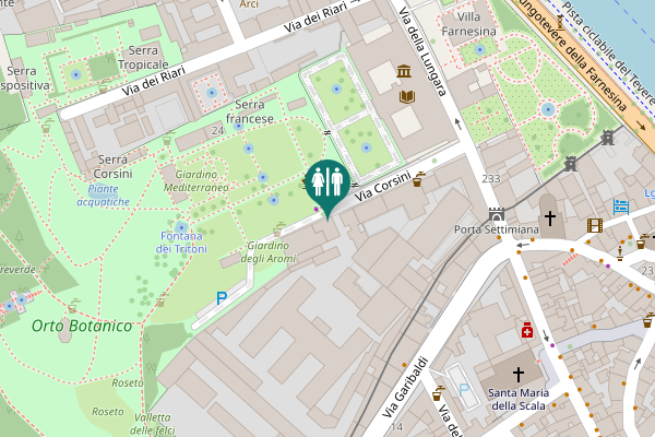 Map showing location of Largo Cristina di Svezia Toilet