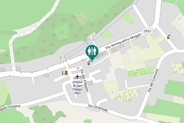 Map showing location of Via Ventiquattro Maggio Toilet