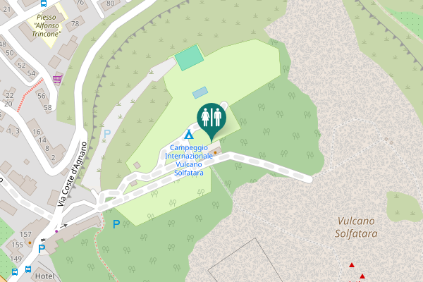 Map showing location of Via Solfatara 161 Toilet
