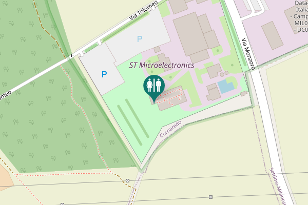 Map showing location of Via Tolomeo Toilet