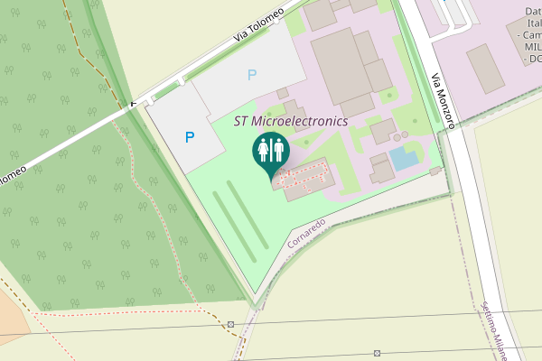 Map showing location of Via Tolomeo Toilet