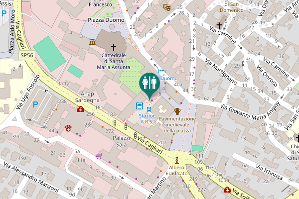 Map showing location of Piazza Giuseppe Manno 16 Toilet