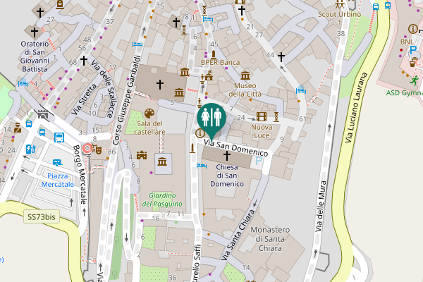 Map showing location of Via San Domenico 1 Toilet