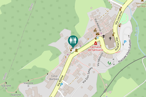 Map showing location of Piazza Monsignor Luigi Peretti 8 Toilet
