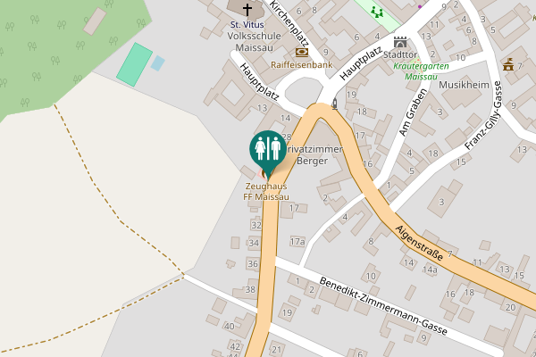 Map showing location of Kremser Straße 30 Toilet