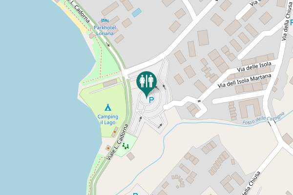 Map showing location of Viale L. Cadorna 6 Toilet