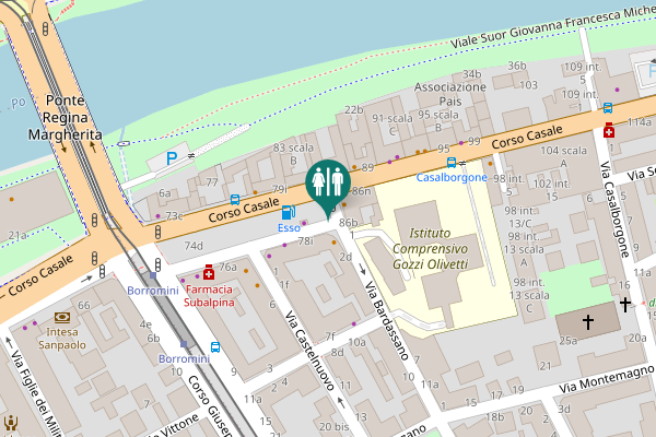 Map showing location of Piazza Francesco Borromini 82c Toilet