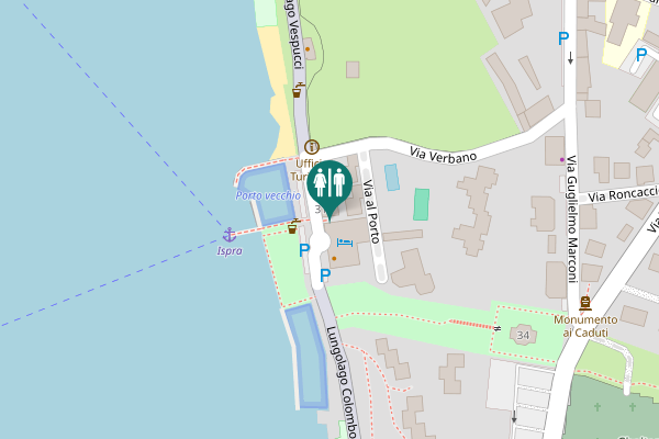 Map showing location of Piazzale Rapazzini 35 Toilet