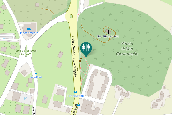 Map showing location of Viale Ventiquattro Maggio Toilet