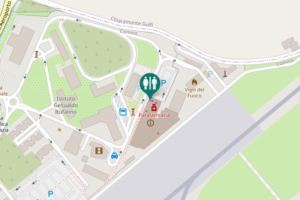 Map showing location of Comiso Toilet