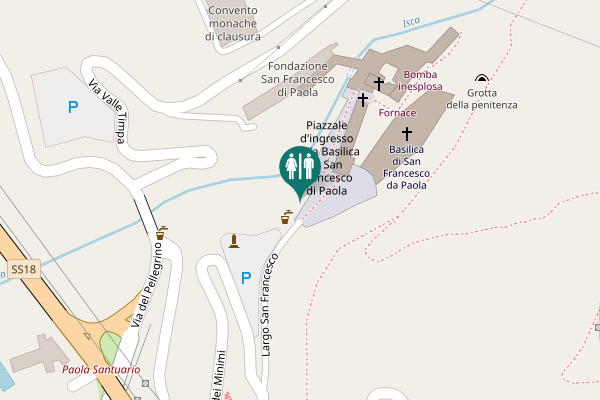 Map showing location of Piazzale d'ingresso della Basilica di San Francesco di Paola Toilet