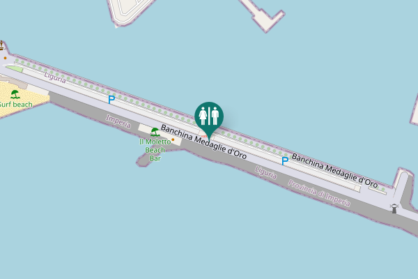 Map showing location of Banchina Medaglie d'Oro Toilet