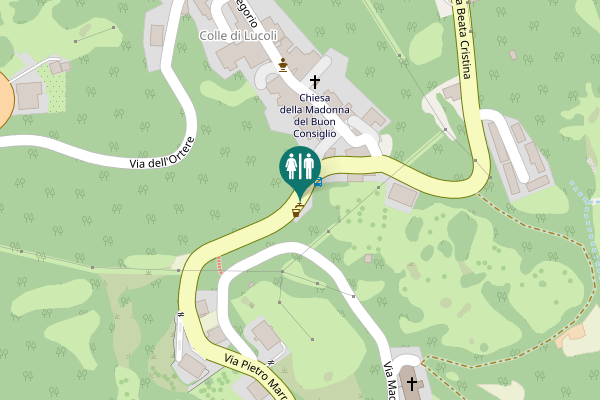Map showing location of Via Pietro Marrelli Toilet