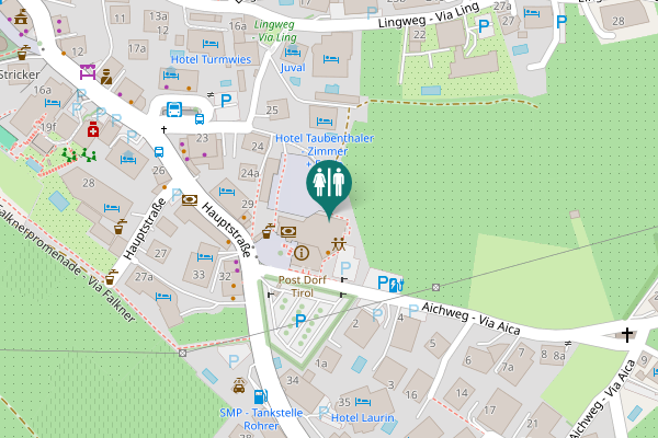 Map showing location of Festplatz - Piazza delle feste Toilet