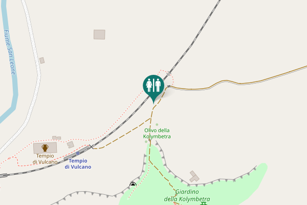 Map showing location of Via Vulcano Toilet