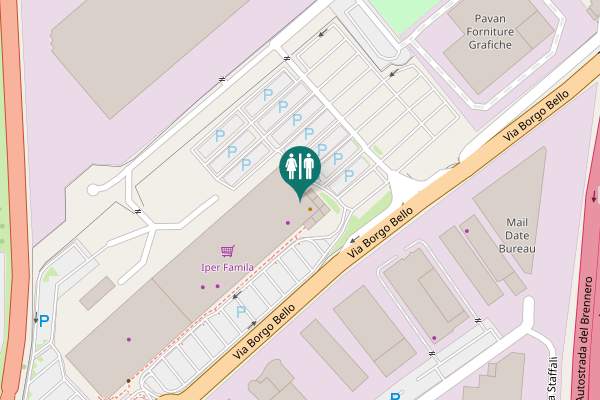 Map showing location of Via Borgo Bello 32 Toilet