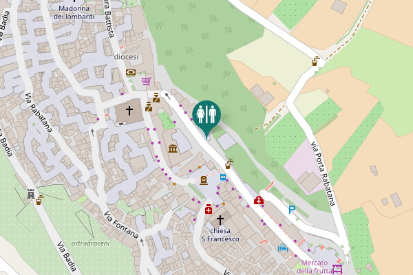 Map showing location of Tricarico Toilet