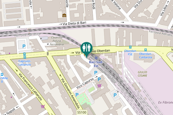 Map showing location of Bari Toilet
