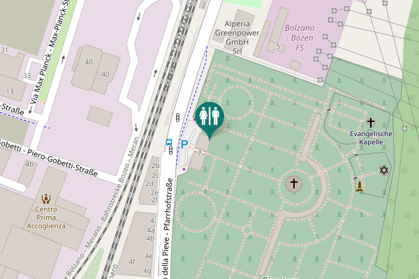 Map showing location of Via Maso della Pieve - Pfarrhofstraße 7 Toilet