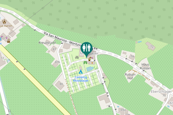 Map showing location of Via San Maurizio - Moritzinger Weg 83 Toilet