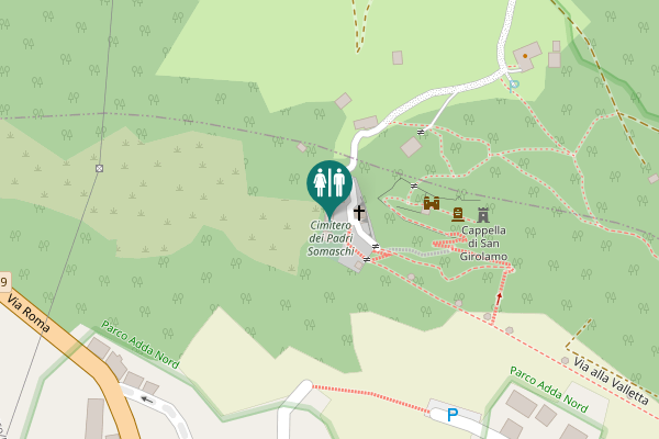 Map showing location of Via alla Valletta Toilet
