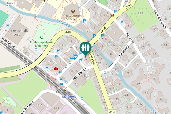 Map showing location of alter Werkhof