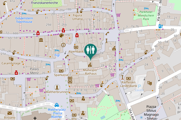 Map showing location of Vicolo Gumer - Gumergasse 7 Toilet