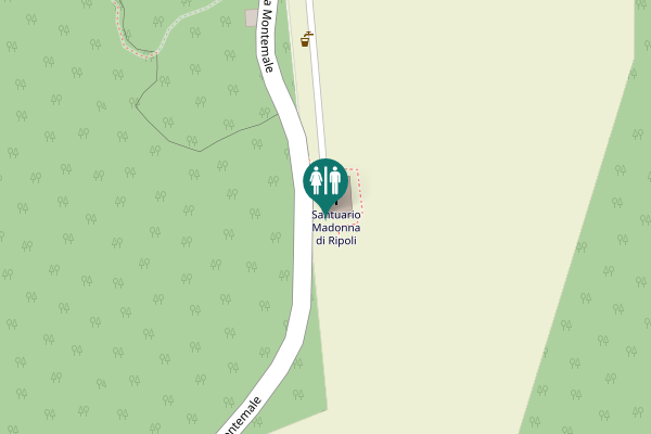 Map showing location of Via Montemale Toilet