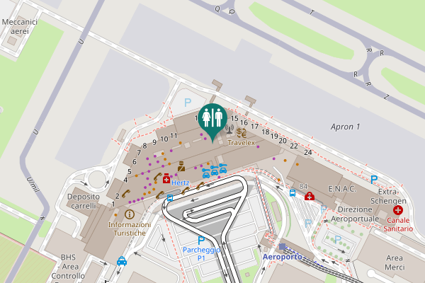 Map showing location of Rotonda Ernesto Stagni 84 Toilet