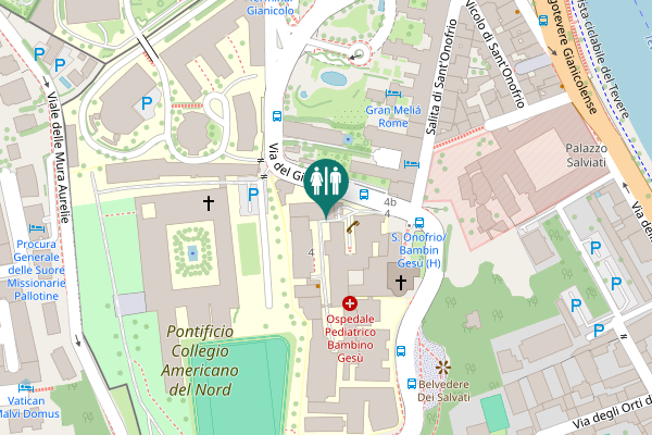 Map showing location of Piazza di Sant'Onofrio 4 Toilet