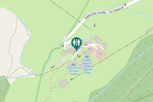 Map showing location of Zeppichler Straße - Via Zeppichl 16a Toilet