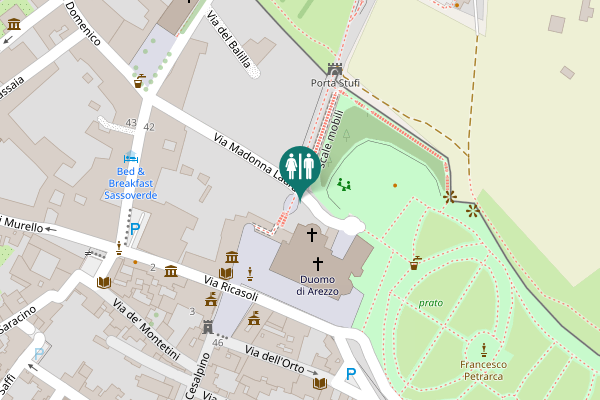 Map showing location of Bagni