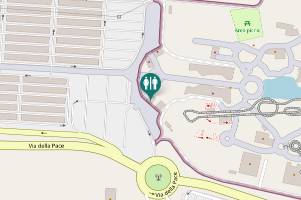 Map showing location of Valmontone Toilet