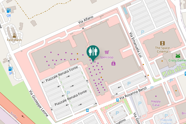 Map showing location of Strada Statale 613 Brindisi-Lecce KM 1.900 Toilet