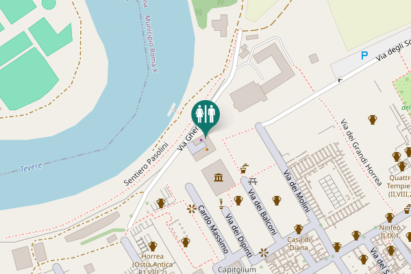 Map showing location of Via Gherardo Toilet