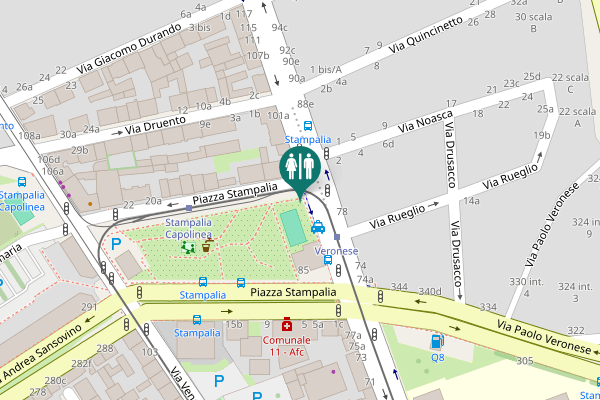Map showing location of Piazza Stampalia 4a Toilet
