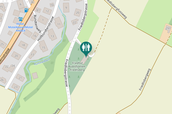 Map showing location of Friedlisbergstrasse Toilet