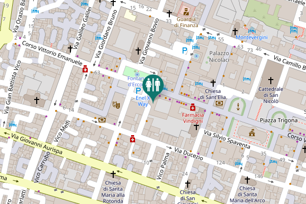 Map showing location of Vicolo Carrozziere Toilet