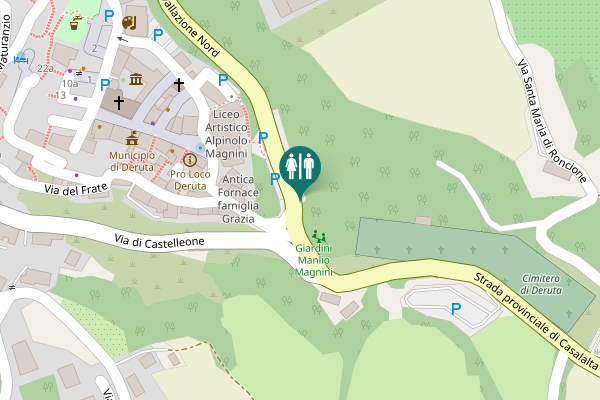 Map showing location of Via Circonvallazione Nord Toilet