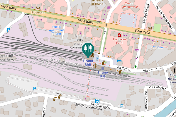 Map showing location of Piazza delle stazioni 16 Toilet