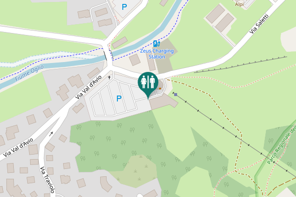 Map showing location of Via Saletti Toilet